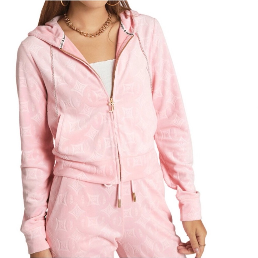 Juicy couture velour embossed hoodie